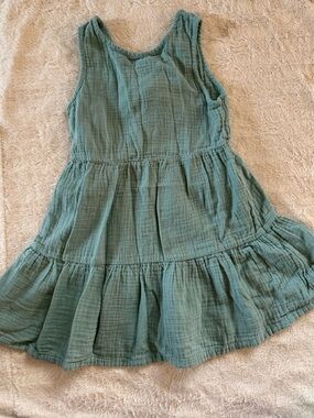 Cat & Jack 4T Teal Tiered Cotton Dress with cutout detail